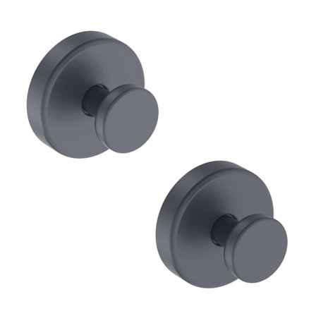 Sugekop Kroge til Brusebad, Aftagelige Håndklædekroge til Badeværelsesvindue Glasdør Væg, Badekåbe Looafh Krog til Ophængning - 2 Pak, Grå