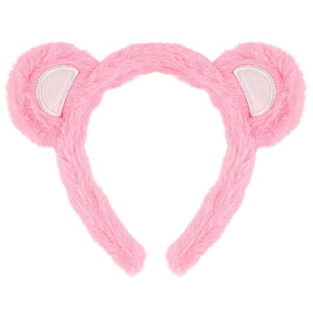 Hårbøyler med bjørneører med resinbase, komfortabelt elastisk design for kvinner, jenter, kostymefester, hårdekorasjon, gul