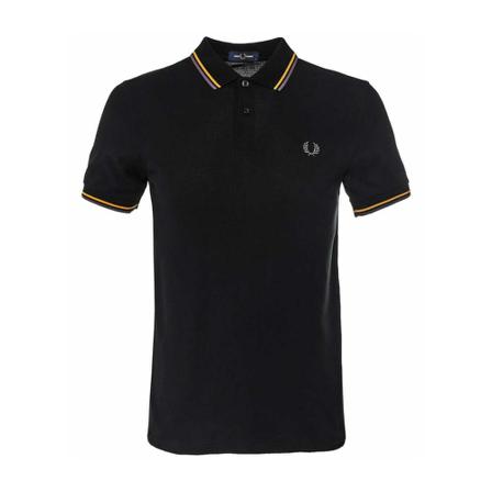 Fred Perry Twin Tipped Pole Shirt M3600 N79 Sort, Herre Polo