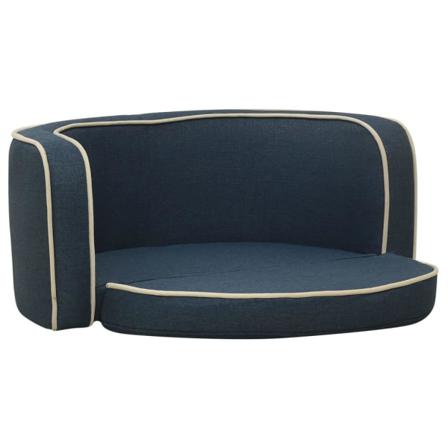 Vidaxl Hundsoffa Vikbar Blå 76x71x30 Cm Linne Tvättbar Dyna Blå