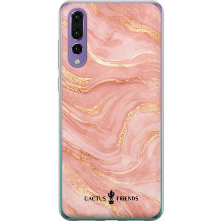 Kompatibel Mobilcover til Huawei Huawei P20 Pro Cactus and Friends – RoseGoldFlow