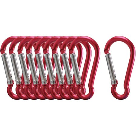 10 stk. aluminiumlegeringskarabinhage, minikarabin, lille nøglekarabinhage