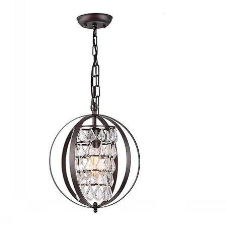 Lampor Globe Crystal Ch Eliers Farmhouse Takbelysningsarmaturer Justerbar Industriell Hängning