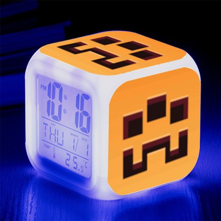 Min värld väckarklocka ledde lysande nattljus 39#