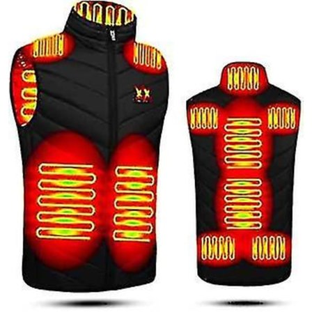 Oppvarmet vest for herre og dame, usb elektrisk oppvarmingsvester, 3 temperaturnivåer elektrisk oppvarmet jakke