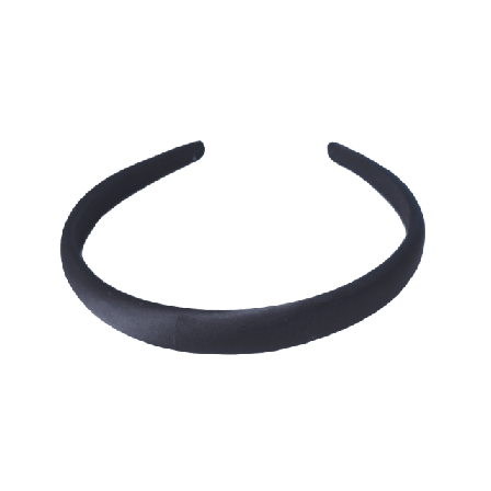 Complement Diadem I Blank Textil 1,5 Cm Hårband Dam Svart