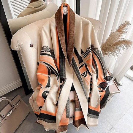 Varm vinter Cashmere Scarfs Dam 2022 Ny Tjock Häst Sjalar Wraps Dam Design Varumärke Pashmina Filt Foulard Bufanda Scarves