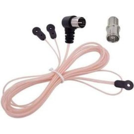 FM-antenn för inomhusbruk för stereomottagare, 75 Ohm Y-formad dipolantenn med koaxialkabel, bred tillämpning FM-stereoantennsladd, kompatibel med