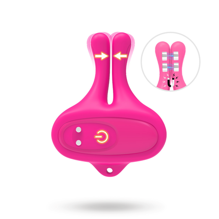 Vibrating Nipple Clamps Pink - Sustainable Pleasure