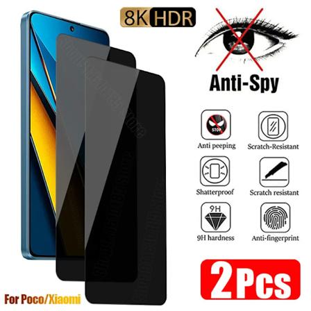 2 stk. Privacy Glass til Xiami Mi 11 Lite 5G Ne 11T 12T Pro Anti-Spion Skærmbeskyttelse til Poco X 5 X4 X3 M4 Pro 5G F3 F4 Gt M5s M5 Xiaomi 12T 2pcs 