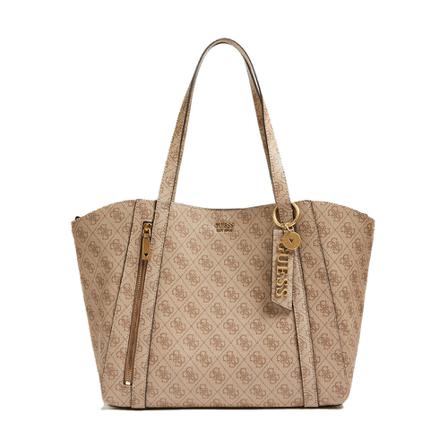 Guess, Naya 4G ALL Over Logo BAG Hwsb 7881230 Beige, Dames, Maat:ONE Size