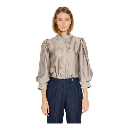 Bruuns Bazaar Lene Shirt , Bruin , Dames , Maat: L