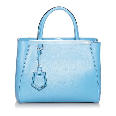 Fendi Vintage Pre-owned 2Jours Leather Satchel , Blauw , Dames , Maat: ONE Size Vintage Tassen