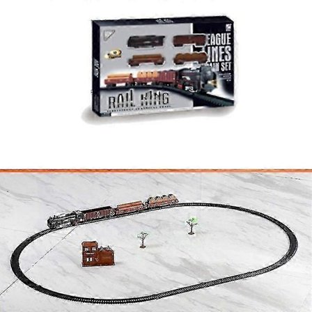 Elektrisk Togmodel Med Sporbane Batteridrevet Klassisk Simulation Højhastighedstog Til Børn Robot