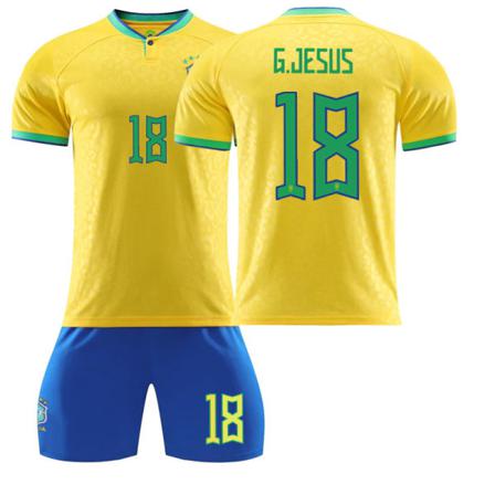 Qatar Fotbolls-vm 2022 Brasilien Fotbollssats - Gulgrön L