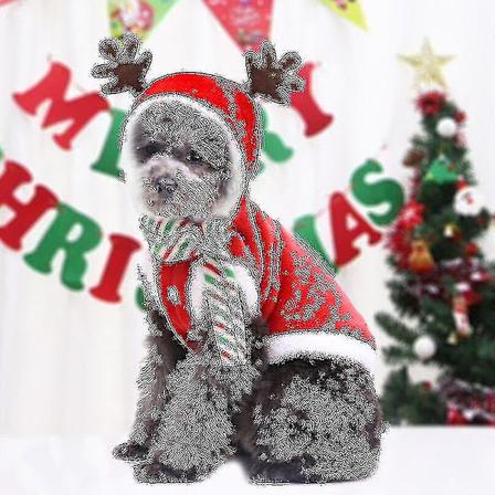 Juleklær til kjæledyr Søt Julenissen Juletre Hundekåpe Kostyme Høst Vinter Kjæledyrklær For Små Hunder Kjæledyrforsyninger 4