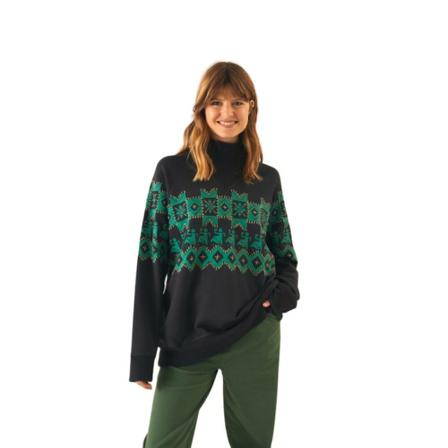 Leon & Harper Sweat Sozey Nordic Sort, Dame Rullekraver