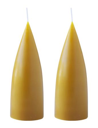 Hand Dipped C -Shaped Candles, 2 Pack Home Decoration Candles Block Candles Gul Kunstindustrien