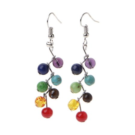 Særlig regnbuefarve beaded stud øreringe til kvinder jubilæumsfestival gave