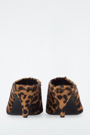 COS Women's Mules De Piel 'pony Hair' Estampado De Leopardo