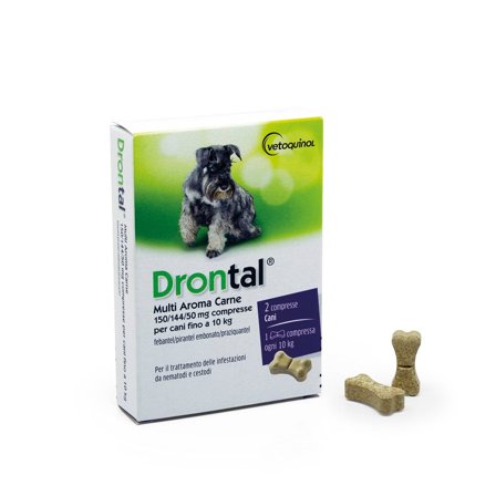 Drontal Multi Aroma Carne Per Cani Fino A 10Kg 2 Compresse