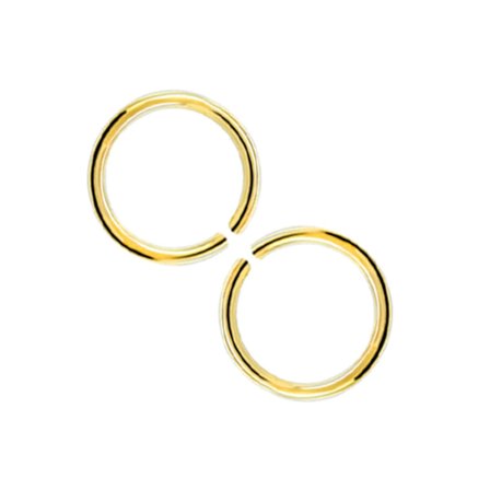 2-pack Gold Fake Piercing Ears Lip Nose Ring Septum Lip Ring