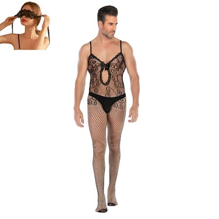 Erotisk pyjamas med halvlange ermer og åpen front