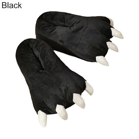 Dinosaurusklo Bomuldssko Hjemme Bomuldstøfler 37-41SORT SORT