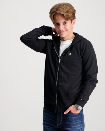 U.S. Polo Assn. DHM LB Zip Hoodie Zwart Hoodies Jongens - Kids Brand Store