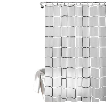 Vandtæt Transparent Bruseforhængskroge Sæt, Moderne Badeværelse Forhæng