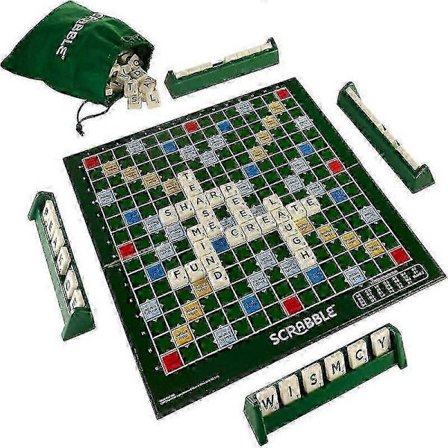 Scrabble Original English Version -lautapeli, klassinen sananrakennuspeli perheille, opettavainen viihde
