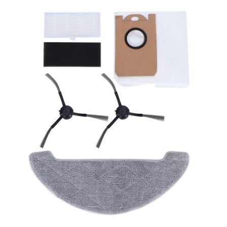 Reservedeler til robotstøvsuger med sidebørste, filter og støvpose for Proscenic M7 MAX