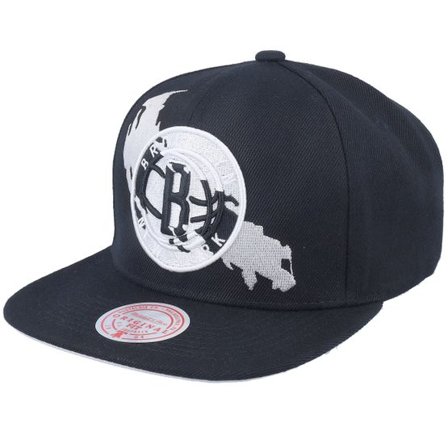Mitchell & Ness - NBA Svart snapback Keps - Brooklyn Nets Paint By Number Black Snapback @ Hatstore