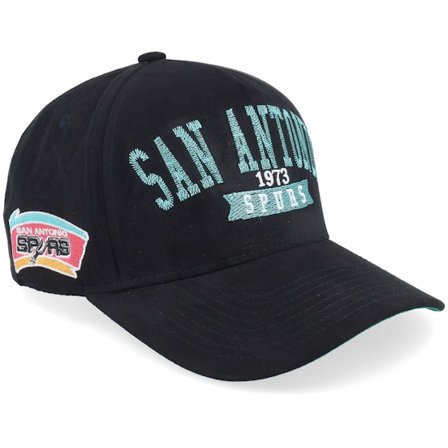 Mitchell & Ness - NBA Zwart adjustable Cap - San Antonio Spurs Shady Suede Pro Cap Hwc Black A-frame Adjustable @ Hatstore