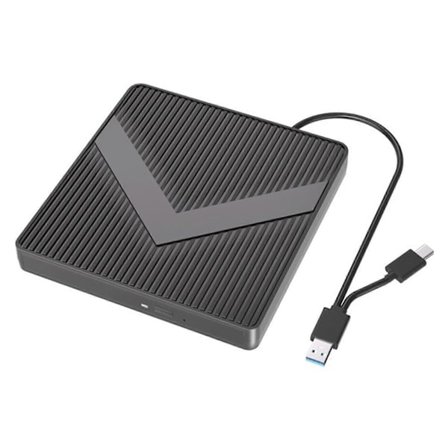 Ulkoinen DVD-asema USB 3.0 CD/DVD-poltin TypeC:llä, erittäin ohut, melunvaimennus kannettaville tietokoneille, yhteensopiva Macin ja Windowsin kanssa