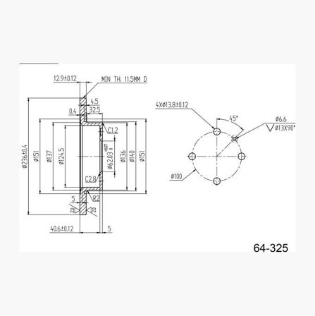 Bromsskiva - Biltema