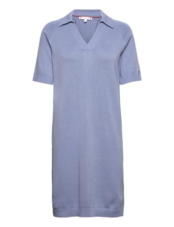 Soft Org Co Polo-Nk Dress Ss Dresses T-shirt Dresses Blå Tommy Hilfiger