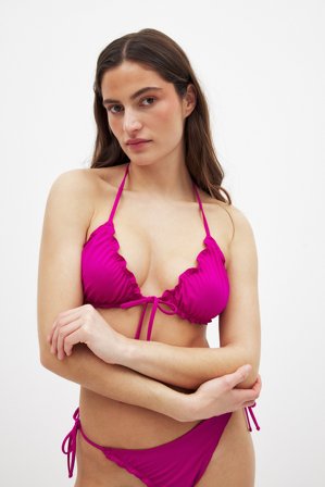 NA-KD - Bikinitruse med snøring - Bikinier - Rosa - XL (EU 46)