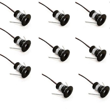 2024 Sort 9 stk. Mini 12v 1w LED Indbygnings Spotlights Ip65, 3000k (120, Varm Hvid).