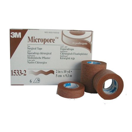 MICROPORE Beige 2,5cm x 9,1m 1 12/fp - Lyreco - Sjukvård och omsorg - Förband och fixering - Fixeringstejp