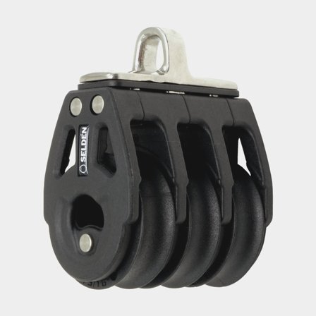 Triplas Seldén BBB 30, fijo, con rodamientos, para cabos Ø4 - 8 mm