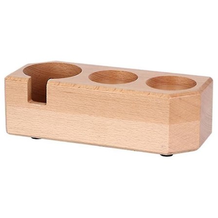 Espressokahvijauheen pidike, puinen täyttö- ja painopidike, B