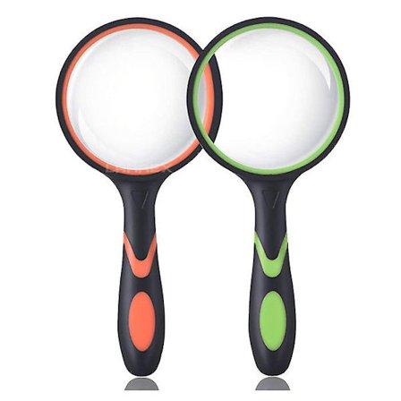 2 plagg - lup för läsning. Bärbar förstoringsglas, handhållen förstoringsglas, läsning, observation och vetenskap, förstoringsglas