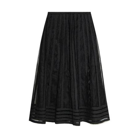 RED Valentino, Skirt with stitching details Zwart, Dames, Maat:S