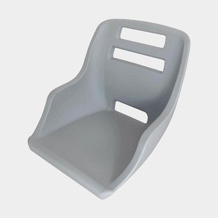 Boat seat ESM AD49, 48.2 x 52.2 x 43.8 cm, grey, without cushion