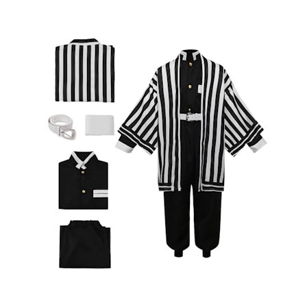 Demon Slayer Cosplay Kostyme | Tanjiro Nezuko Zenitsu Halloween Antrekk*Xiaobanai*Barnestørrelse 130 Xiaob[mo]