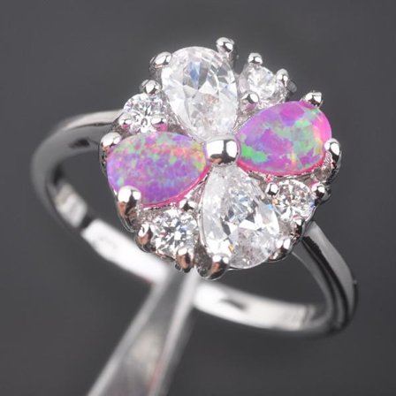 Silversmycken filled ring ROSA Brand Opal