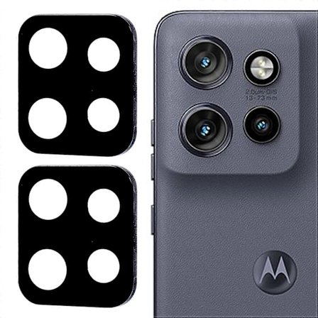2 stk. kameralinsebeskytter i silketrykt herdet glass for Motorola Edge 50 Neo 5G