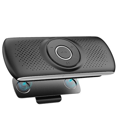 Handsfree Bilsett Bluetooth 5.0 Høyttaler, Innebygd Mikrofon med Klips GPS-Støtte, Musikk TF Kortspor Automatisk Gjenkobling
