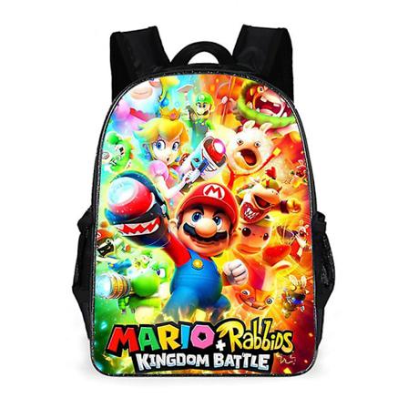 Super Mario Rygsæk Drenge Piger Børn Tegneserie Skole tasker Casual Bogtaske Rejsetaske[HK] A